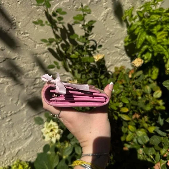Pink & Brown Coach Monogramed Wallet